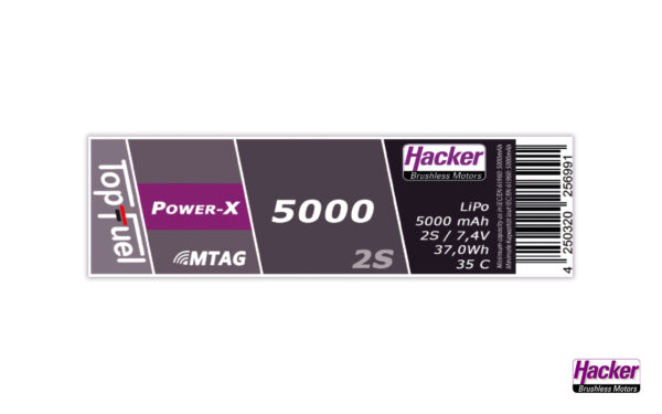 TopFuel LiPo 35C Power X 5000mAh 2S MTAG 95000261 b 1