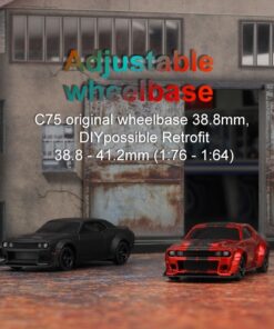 Turbo Racing 1/76 C75 RC Sports Car RTR (Black) - Image 4
