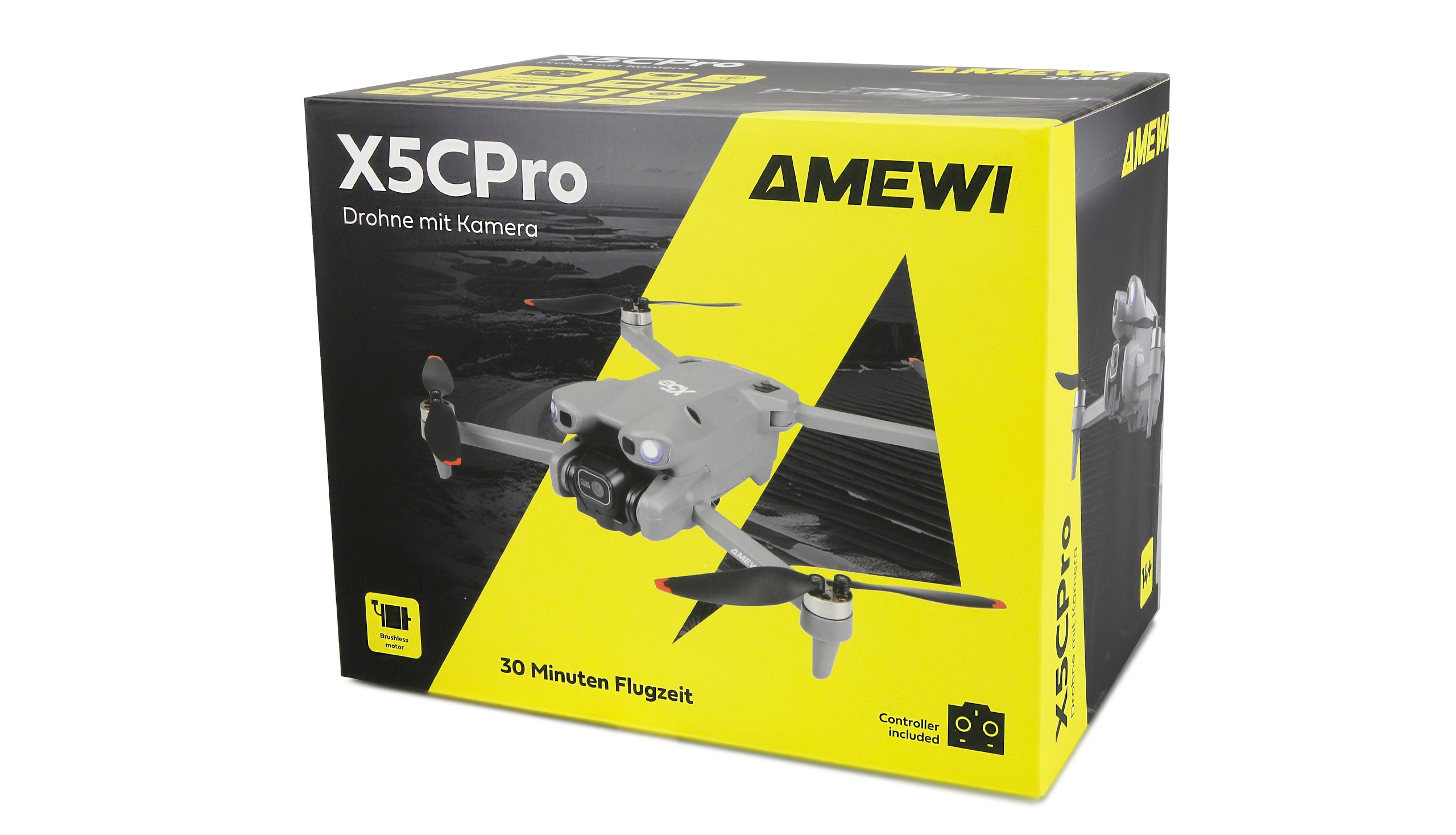 Amewi AMXFlight X5CPro Brushless Drone with Camera incl. 2 Batteries & LCD Remote Control RTF - Image 9