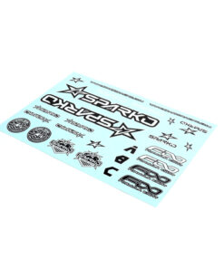 Sparko F8 Body Sticker-Black and White SPKF89004-BK